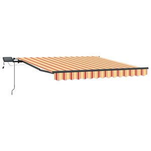 vidaXL Markiza wysuwana Ż&oacute;łty i pomarańczowy 300 x 250 cm