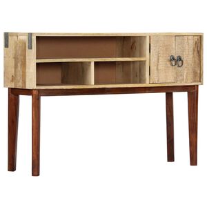 vidaXL Stolik konsola, 115x30x76 cm, lite surowe drewno mango