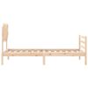 vidaXL Rama ł&oacute;żka z wezgłowiem, 90x200 cm, lite drewno
