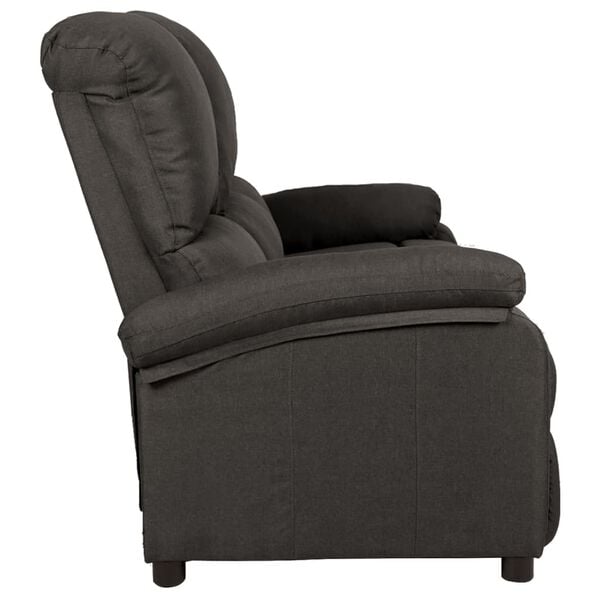 vidaXL 3-osobowa sofa rozkładana, ciemnoszara, tapicerowana tkaniną