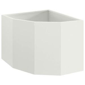 vidaXL Doniczka R&oacute;żnorożna Biały 45 x 45 x 35 cm Stal