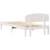 vidaXL Ramka łóżka Z zagłówkiem Biały 75 x 190 cm Lite drewno sosnowe