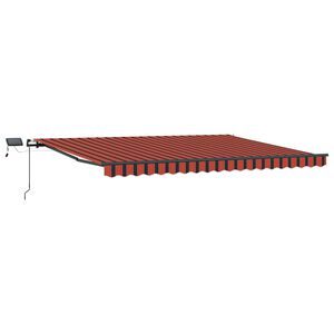vidaXL Markiza wysuwana pomarańczowy i brązowy 400 &times; 300 cm