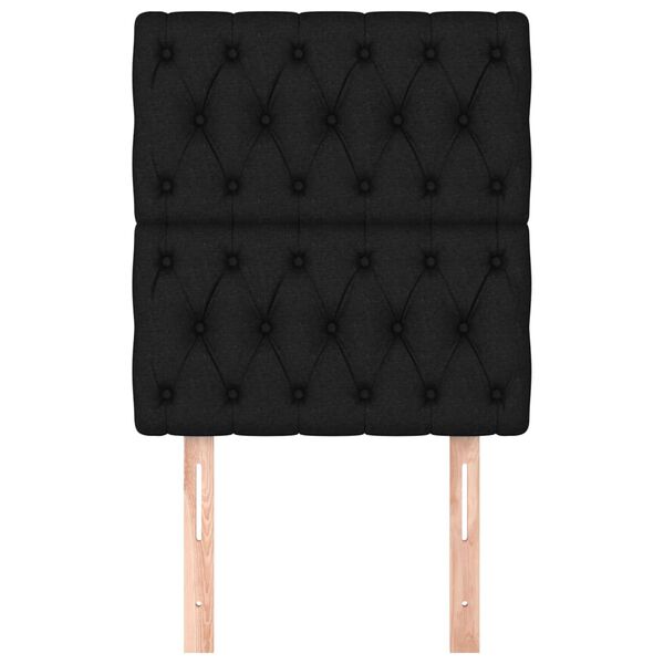 vidaXL Zagłówki do łóżka, 2 szt., czarny, 80x7x78/88 cm, tkanina