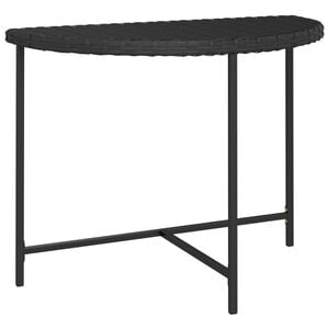 vidaXL Stolik ogrodowy, czarny, 100x50x75 cm, rattan PE