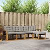 vidaXL Zestaw sof na zewnątrz z poduszką 5 pcs Naturalny i Jasny Szary