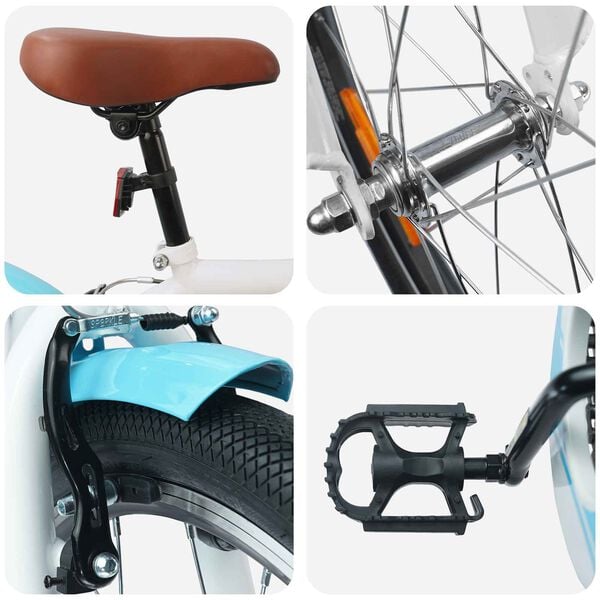 vidaXL Rower Dziecięcy 18 Cali dla dzieci w wieku 5-7 lat