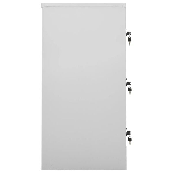 vidaXL Szafka zamykana na klucz, jasnoszara, 90x45x92,5 cm, stal
