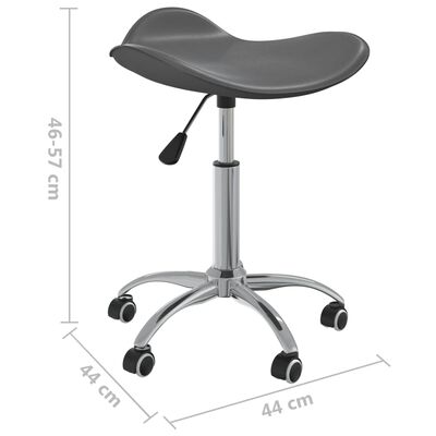 vidaXL Obrotowe krzesła stołowe, 6 szt., szare, sztuczna skóra