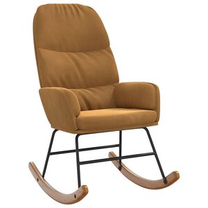 vidaXL Fotel bujany, brązowy, tapicerowany aksamitem