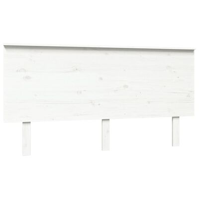 vidaXL Wezgłowie łóżka, białe, 154x6x82,5 cm, lite drewno sosnowe