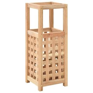 vidaXL Stojak na parasole z litego drewna orzechowego, 18 x 18 x 50 cm