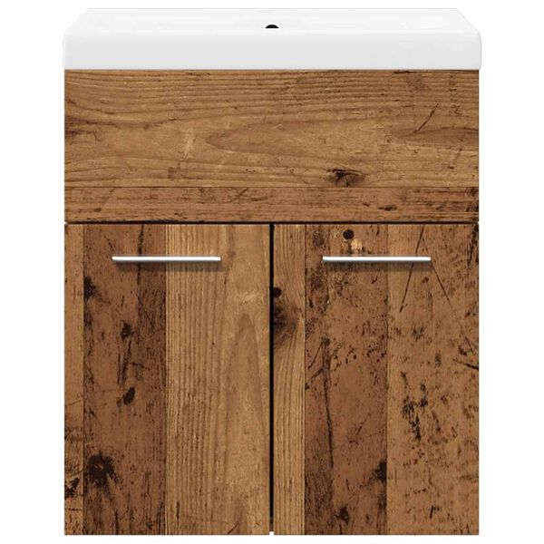 vidaXL 2-częściowy zestaw mebli łazienkowych, kolor starego drewna
