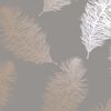 DUTCH WALLCOVERINGS Tapeta Fawning Feather, szarość i r&oacute;żowe złoto