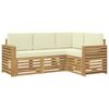 vidaXL Zestawy sof 4 pcs Biały i kremowy 191 x 132,5 x 73 cm Poliester