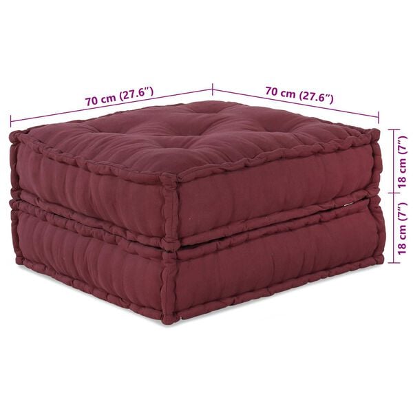 vidaXL Modułowa sofa 2 pcs Bordowy 140 x 70 x 36 cm tkanina