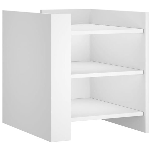 vidaXL Szafka nocna, biała, 45x50x50 cm, materiał drewnopochodny