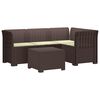 vidaXL Sofa ogrodowa dla 4 os&oacute;b z poduszkami w stylu rattanowym PP