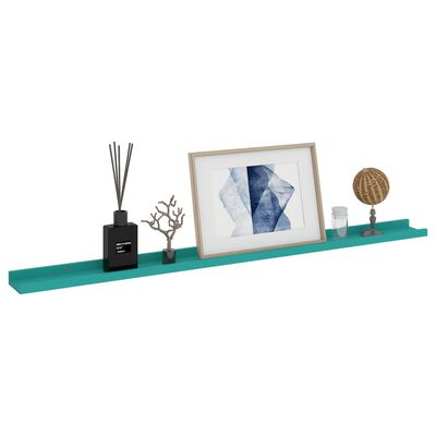vidaXL Półki ścienne, 2 szt., niebieskie, 115x9x3 cm