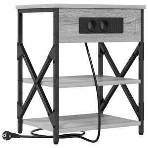 vidaXL Szafka Nocna Szary Sonoma 41 x 31 x 51 cm Drewno inżynieryjne