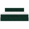 vidaXL Rama ł&oacute;żka otomana z materacem, zielona, 200x200 cm, aksamit