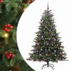 vidaXL Sztuczna choinka z podstawą Zielony 180 cm PVC, Metal i Plastik