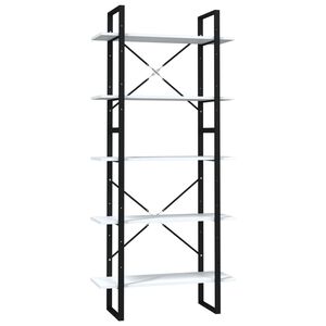 vidaXL 5-poziomowy regał na książki, biały, 80x30x175 cm