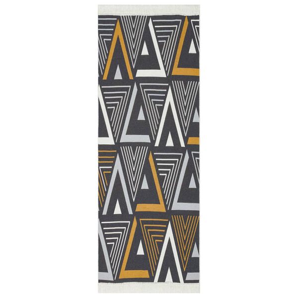 vidaXL Dywan, ż&oacute;łto-szary, 100x300 cm, bawełniany