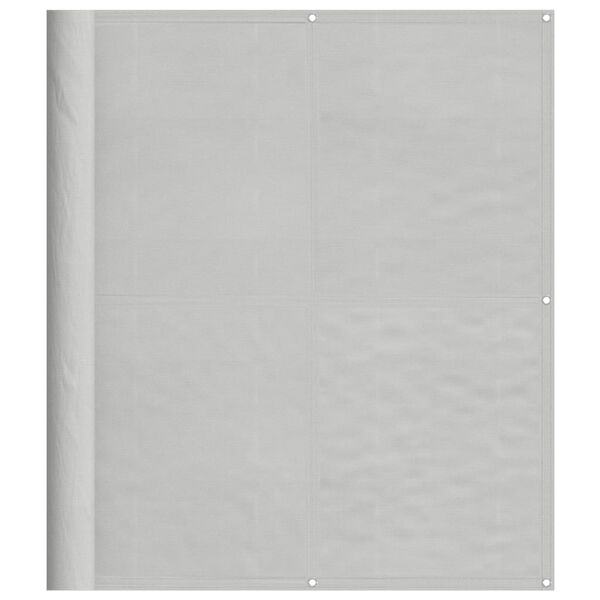 vidaXL Parawan balkonowy, jasnoszary, 120x700cm, 100% poliester Oxford
