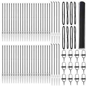 vidaXL Słupek ogrodzeniowy. Szary 100 x 1,2 m (siatka 13 mm)