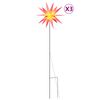 vidaXL Ozdoby świetlne LED z prętami, składane 3 szt., czerwone, 35 cm