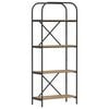 vidaXL P&oacute;łka na książki 4 poziomy 60 x 30 x 146 cm Drewno inżynieryjne