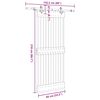 vidaXL Drzwi przesuwne z osprzętem, 85x210 cm, lite drewno sosnowe