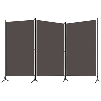 vidaXL Parawan 3-panelowy, antracytowy, 260 x 180 cm