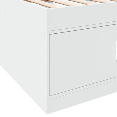 vidaXL Łóżko dzienne z szufladami, białe, 90x200 cm