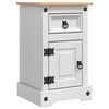vidaXL Stolik nocny Corona Biały 35 x 32,5 x 58 cm Lite drewno sosnowe