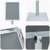 vidaXL Stojak na plakaty Srebrny 32,5 x 27 x 126 cm PVC i żeliwo