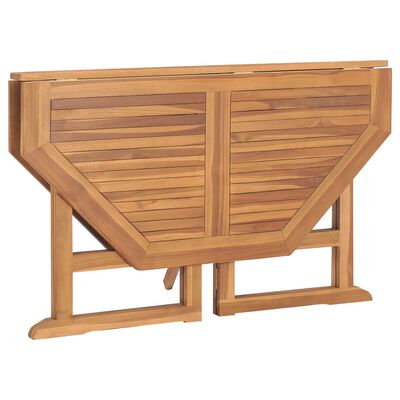 vidaXL Składany stół ogrodowy, 120x120x75 cm, lite drewno tekowe