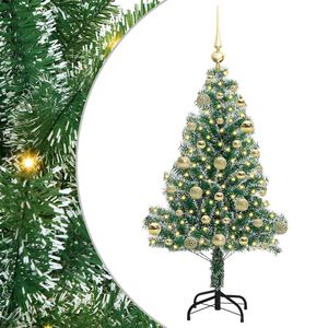 vidaXL Sztuczna choinka z śnieżnym pokryciem z lampkami LED 120 cm