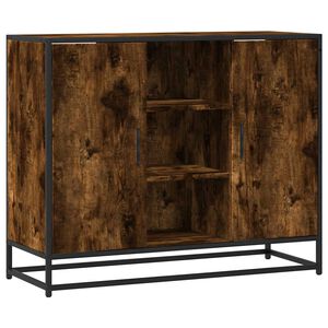 vidaXL Szafka, przydymiony dąb, 92x35x76 cm, materiał drewnopochodny