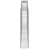 vidaXL Kosze gabionowe, 6 szt, 400x30x140/160 cm, galwanizowane żelazo