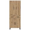 vidaXL Highboard z szufladą 2 pcs Dąb rzemieślniczy 69,5 x 34 x 180 cm