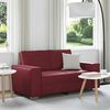 vidaXL Sofa 120cm Czerwone wino tkanina