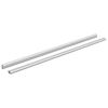 vidaXL Drążek do szafy 2 pcs Srebrny 764 x 15 x 29 mm Stop Aluminium