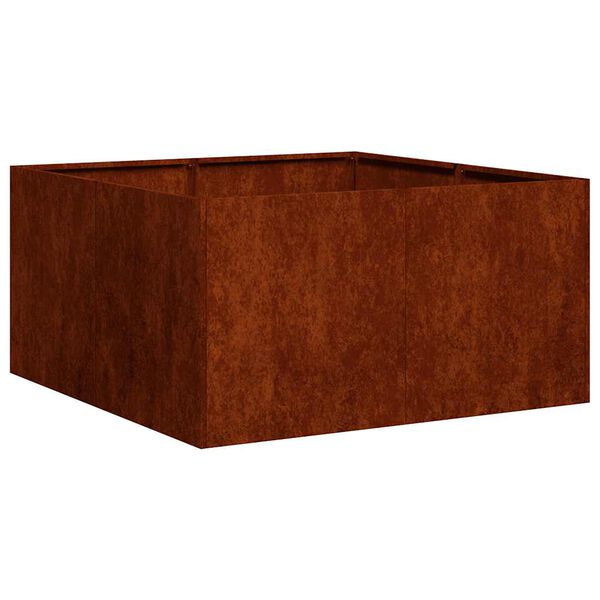 vidaXL Doniczka Rusty 80x80x40 cm Stal nierdzewna