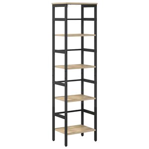vidaXL P&oacute;łka na książki 4 poziomy 40 x 29,5 x 149 cm Dąb Sonoma