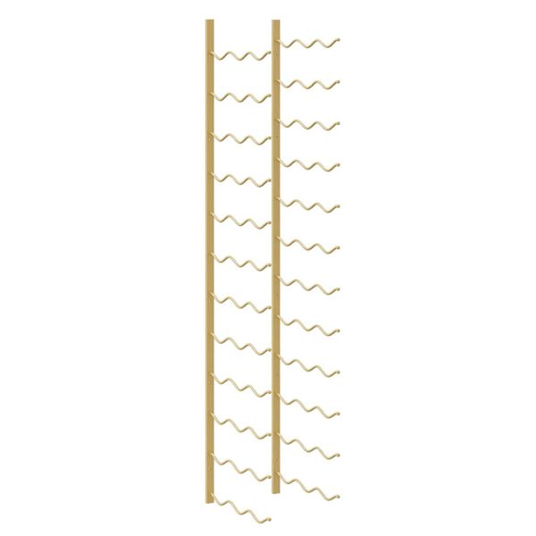 vidaXL Uchwyt ścienny na 36 butelek wina, złoty, żelazny