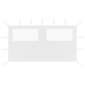 vidaXL Ścianka z oknami do altany, 4x2 m, biała