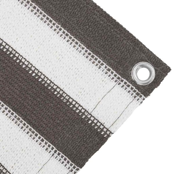 vidaXL Wykładzina do namiotu, antracytowo-biała, 400x400 cm, HDPE