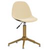 vidaXL Obrotowe krzesła stołowe, 2 szt., kremowe, aksamitne